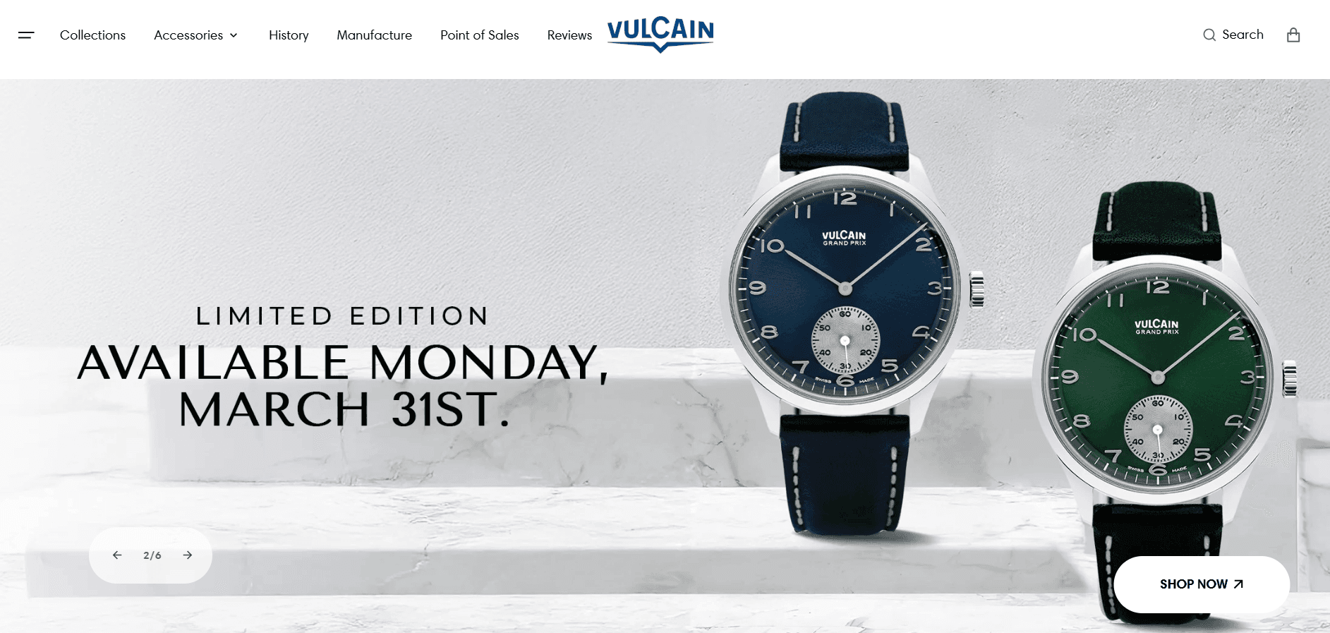 Vulcain Watches Shopify project